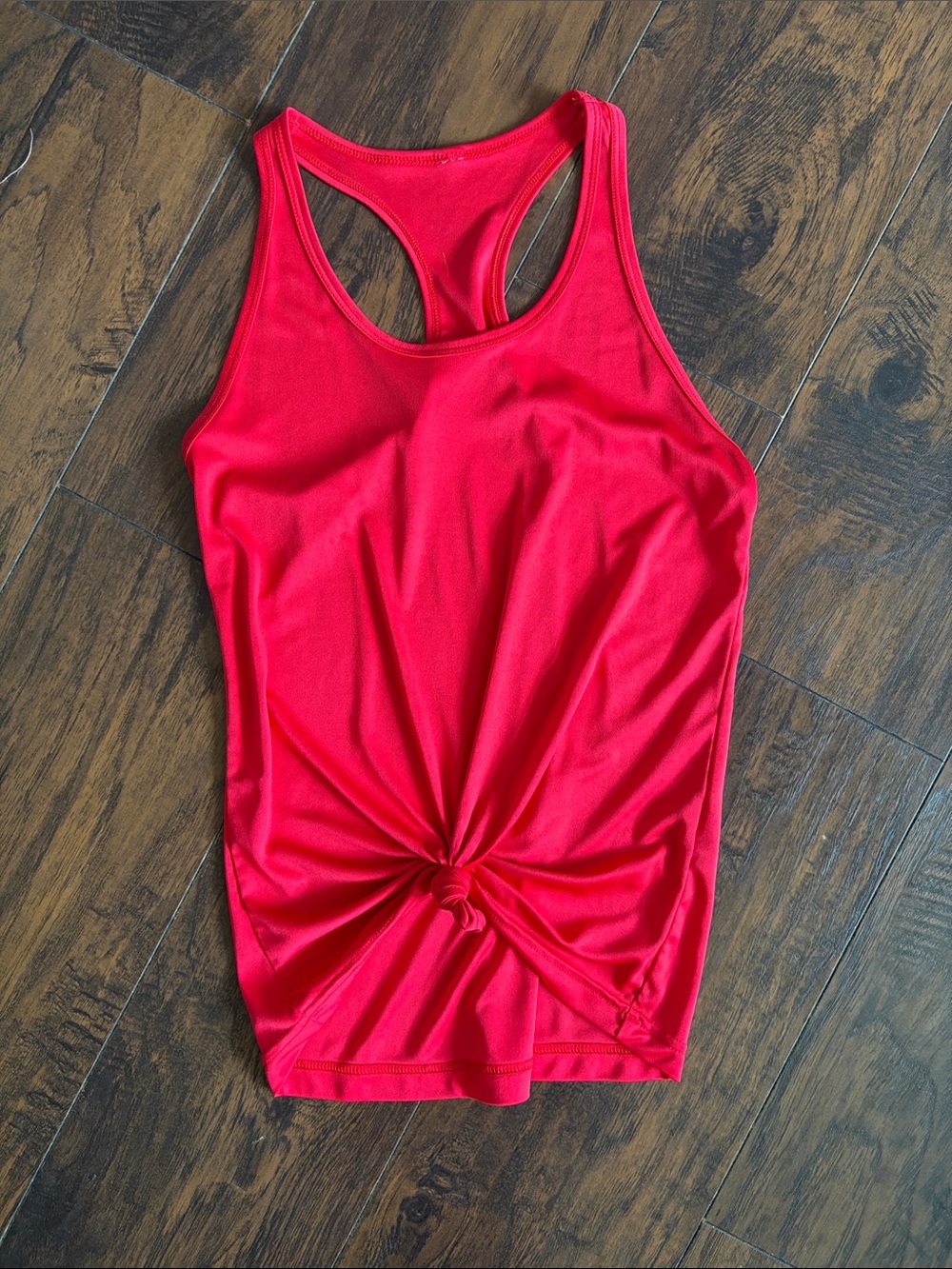 Next Level Apparel Red Racerback Knot-Front Tank